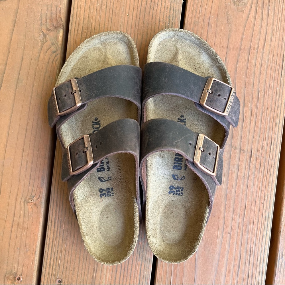 NEW Birkenstock Dark Brown Double Strap Sandals